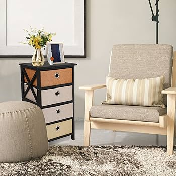 Amazon.com - ECOMEX Nightstand with 4 Drawers, Night Stands